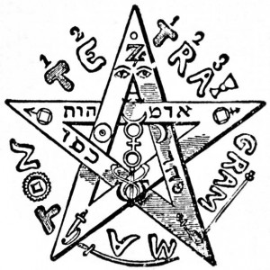 The upright pentagram drawn by Eliphas Levi Source