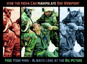 Manipulating the way an image is presented can totally change it's meaning Source
